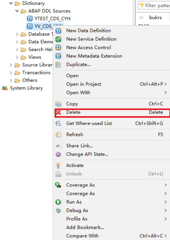 26.删除CDS视图_选择
