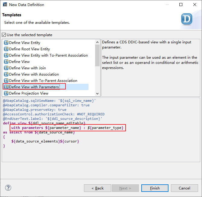 28.带参数的CDS_选择模板