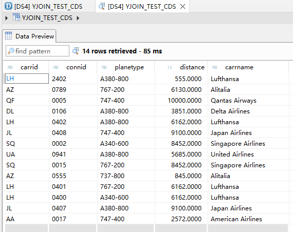 39.CDS语法右外连接_运行结果