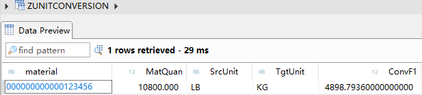 51.单位转换函数CDS结果截图