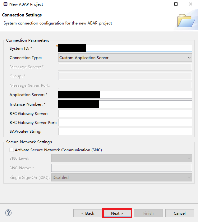 8.连接系统属性设置